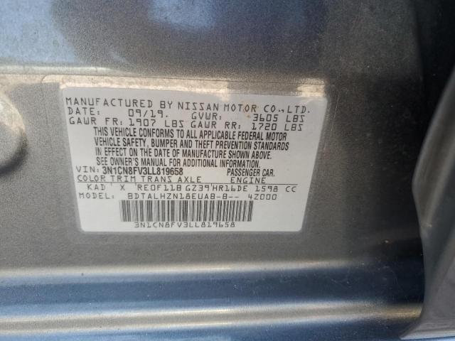 2020 NISSAN VERSA SR 3N1CN8FV3LL819658