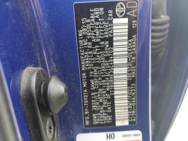 2016 TOYOTA COROLLA L - 2T1BURHE3GC484702