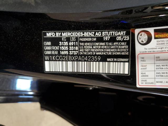 2023 MERCEDES-BENZ EQS SEDAN W1KCG2EBXPA042359