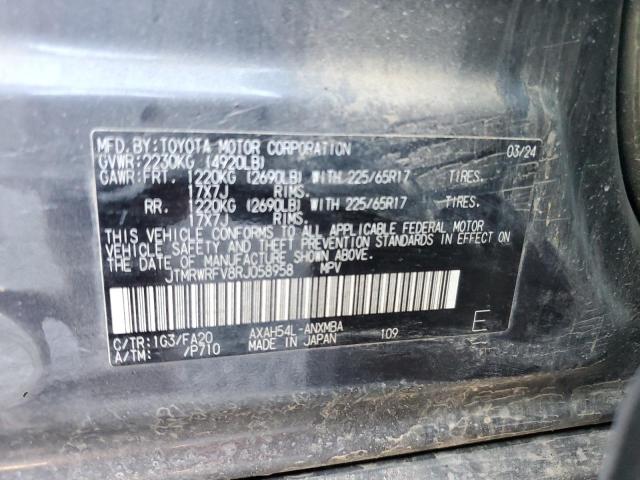 2024 TOYOTA RAV4 XLE JTMRWRFV8RJ058958