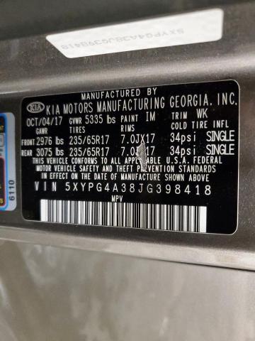 2018 KIA SORENTO LX - 5XYPG4A38JG398418