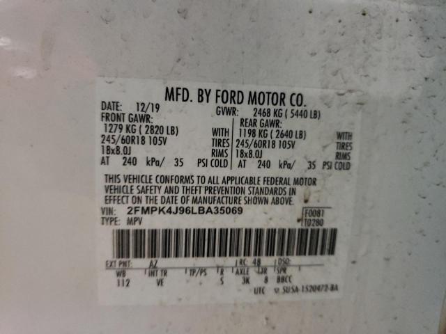 2020 FORD EDGE SEL - 2FMPK4J96LBA35069