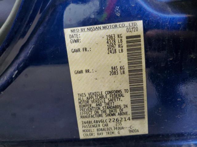2020 NISSAN ALTIMA S 1N4BL4BV6LC226214