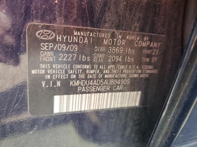 2010 HYUNDAI ELANTRA BL - KMHDU4AD5AU884909