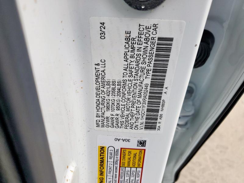 2024 HONDA ACCORD EX 1HGCY1F3XRA052449