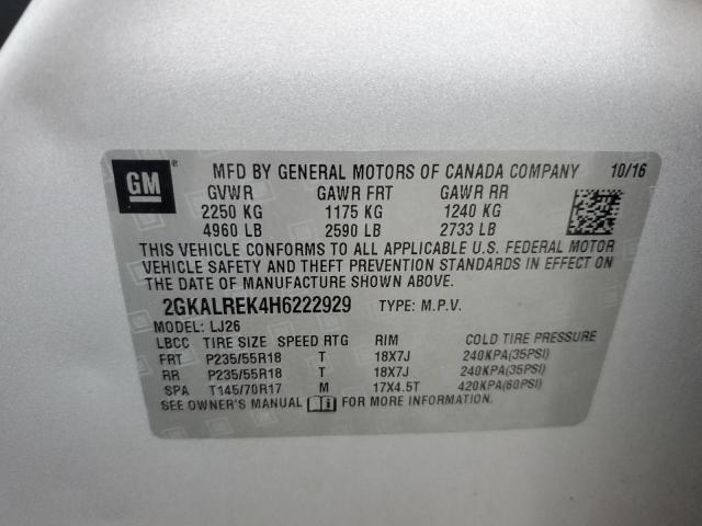 2017 GMC TERRAIN DE 2GKALREK4H6222929