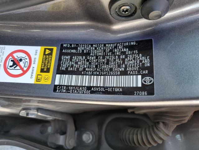2016 TOYOTA CAMRY LE - 4T4BF1FK2GR526558