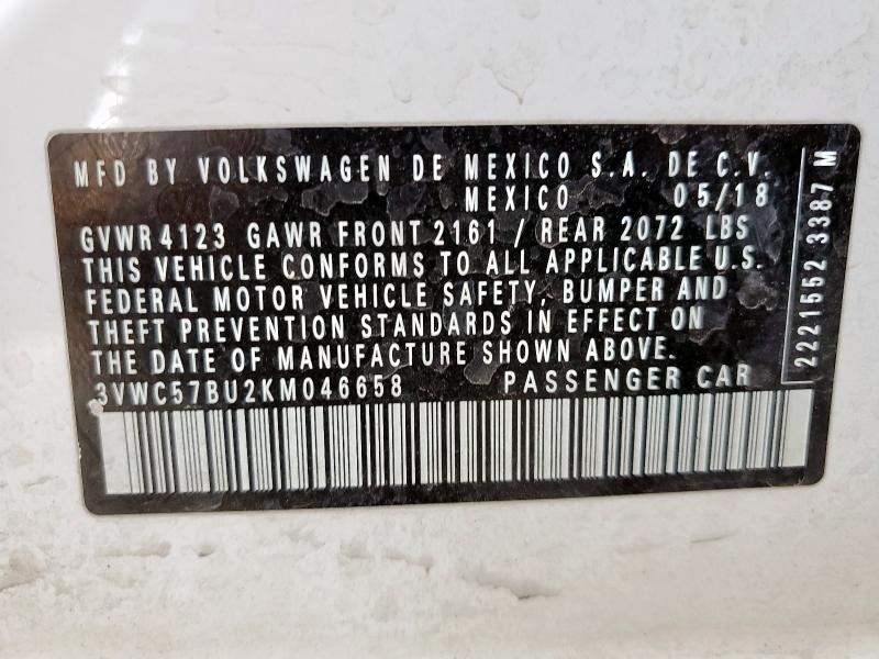 2019 VOLKSWAGEN JETTA S - 3VWC57BU2KM046658