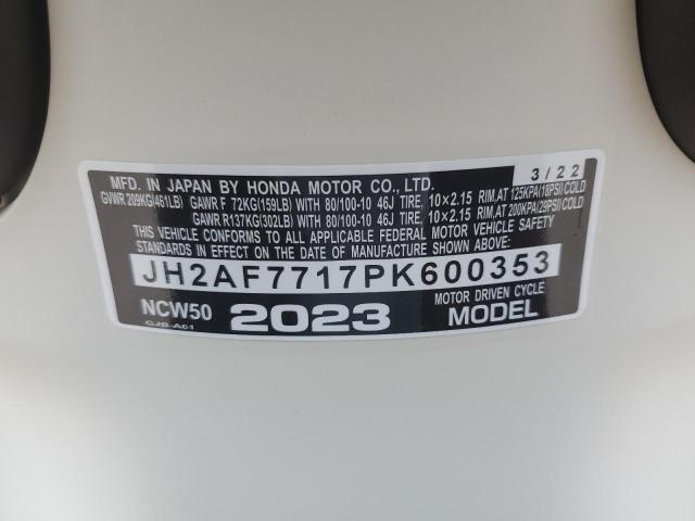 2023 HONDA NCW50 JH2AF7717PK600353