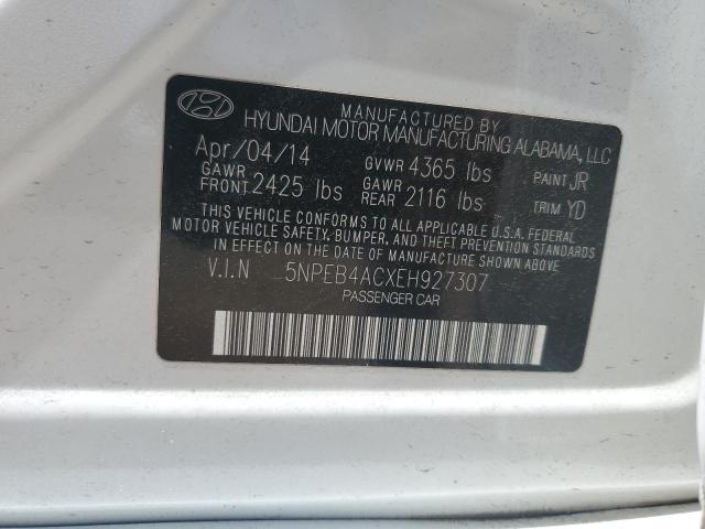 5NPEB4ACXEH927307 2014 HYUNDAI SONATA