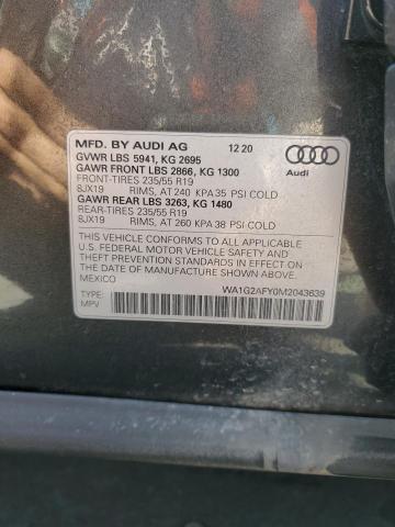 2021 AUDI Q5 E PREMI WA1G2AFY0M2043639