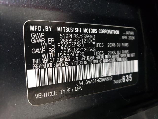 2024 MITSUBISHI OUTLANDER - JA4J3VA81RZ064807