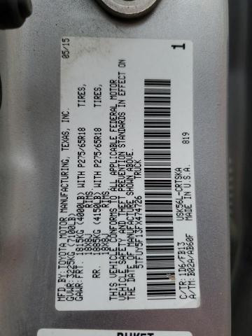 2015 TOYOTA TUNDRA DOU 5TFUY5F13FX474726