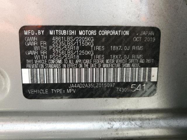 2020 MITSUBISHI OUTLANDER JA4AD2A35LZ015097