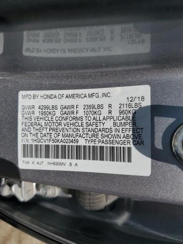 2019 HONDA ACCORD EXL - 1HGCV1F50KA023459