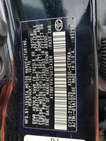 2016 TOYOTA CAMRY LE - 4T1BF1FK7GU154368