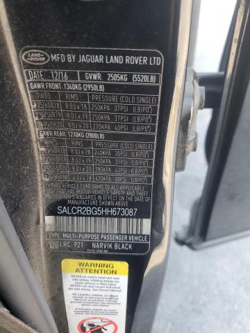 2017 LAND ROVER DISCOVERY SALCR2BG5HH673087