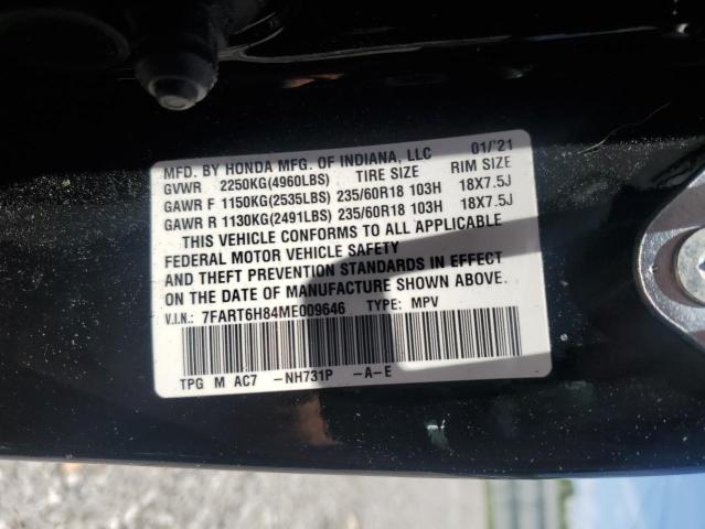 2021 HONDA CR-V EXL 7FART6H84ME009646