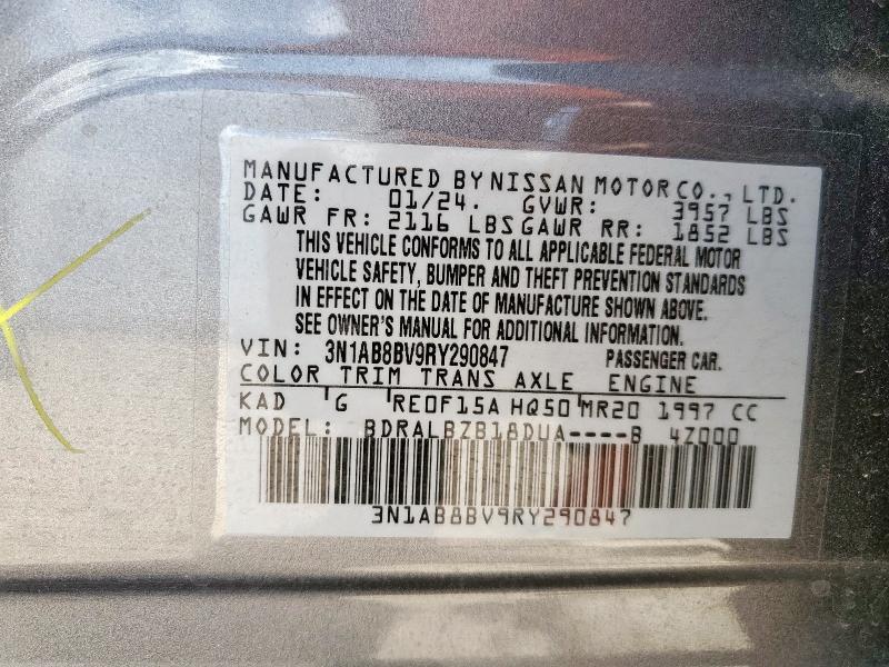 2024 NISSAN SENTRA S - 3N1AB8BV9RY290847