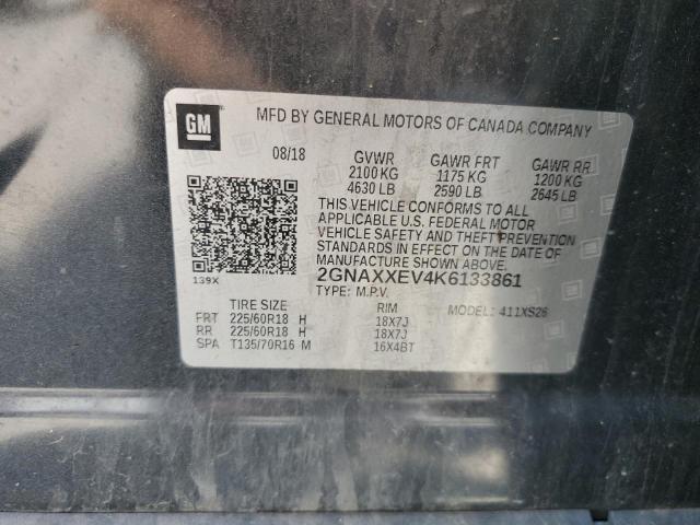 2019 CHEVROLET EQUINOX PR - 2GNAXXEV4K6133861