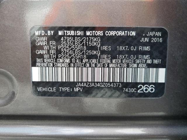 2016 MITSUBISHI OUTLANDER - JA4AZ3A34GZ054373