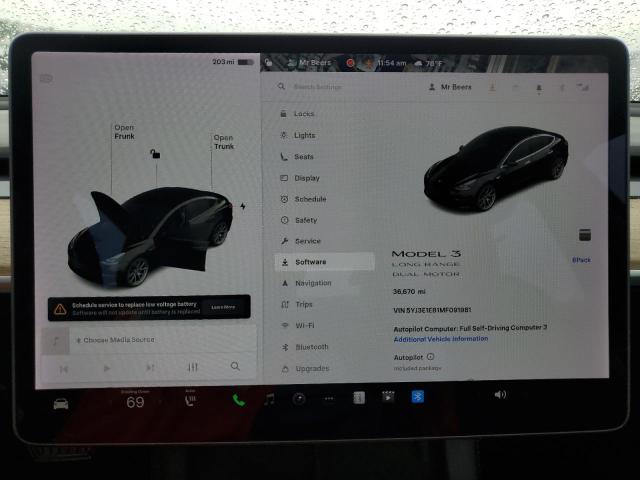 2021 TESLA MODEL 3 5YJ3E1EB1MF091981