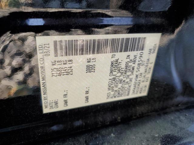 2021 NISSAN MAXIMA SR 1N4AA6EV6MC508590