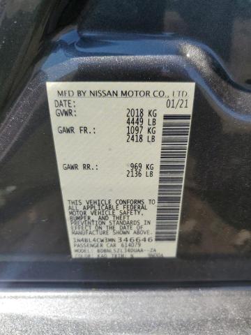 2021 NISSAN ALTIMA SR - 1N4BL4CW3MN346646