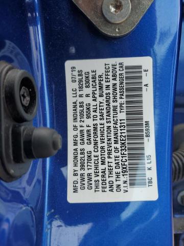 2019 HONDA CIVIC EX - 19XFC1F33KE211311