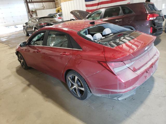 HYUNDAI ELANTRA LI 2023 red  hybrid engine KMHLN4AJ0PU037318 photo #3