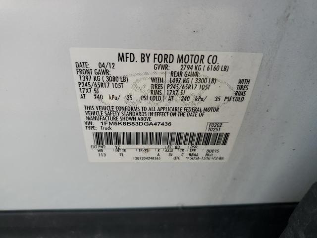 2013 FORD EXPLORER - 1FM5K8B83DGA47436