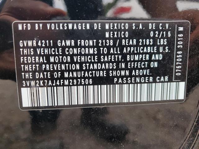 2015 VOLKSWAGEN JETTA BASE 3VW2K7AJ4FM297506