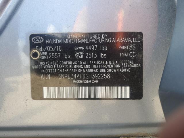 2016 HYUNDAI SONATA SPO 5NPE34AF6GH392258