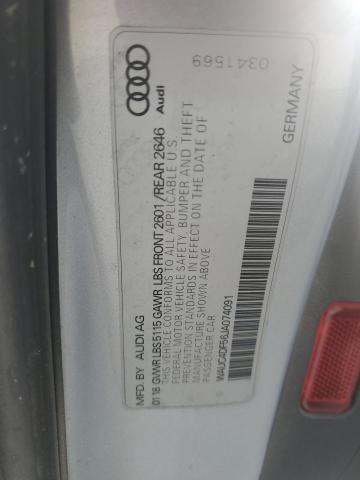 2018 AUDI S5 PRESTIG WAUC4DF56JA074091