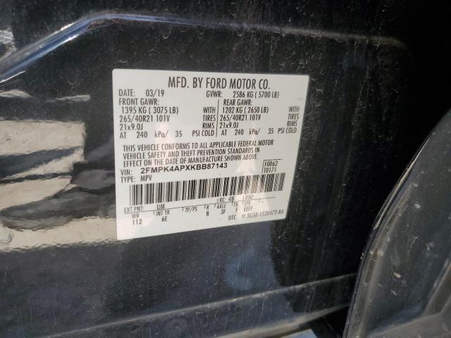 2019 FORD EDGE ST 2FMPK4APXKBB87143
