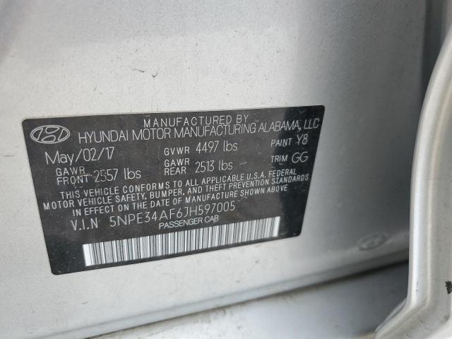 2018 HYUNDAI SONATA SPO 5NPE34AF6JH597005