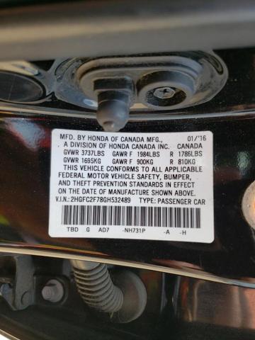 2016 HONDA CIVIC EX 2HGFC2F78GH532489