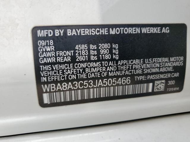2018 BMW 320 XI WBA8A3C53JA505466