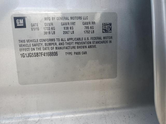 2015 CHEVROLET SONIC RS 1G1JG5SB7F4168806