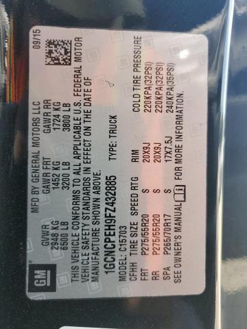 2015 CHEVROLET SILVERADO - 1GCNCPEH9FZ432885