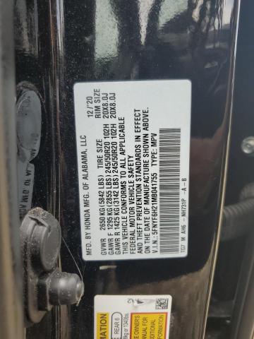 2021 HONDA PILOT SE 5FNYF6H21MB041755