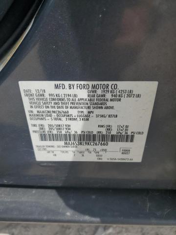 2019 FORD ECOSPORT T MAJ6S3KL9KC267660