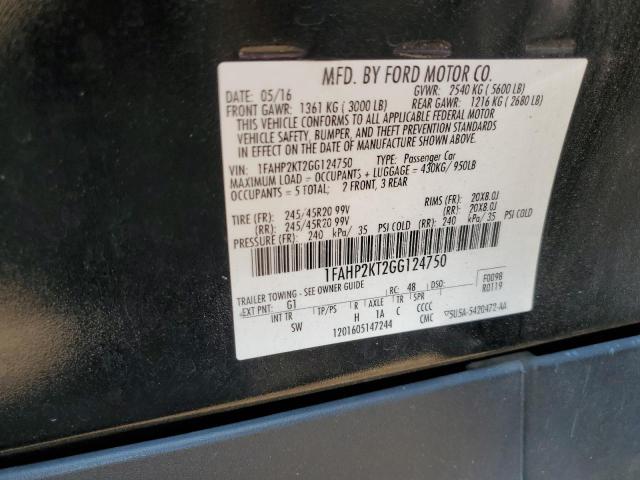 2016 FORD TAURUS SHO 1FAHP2KT2GG124750