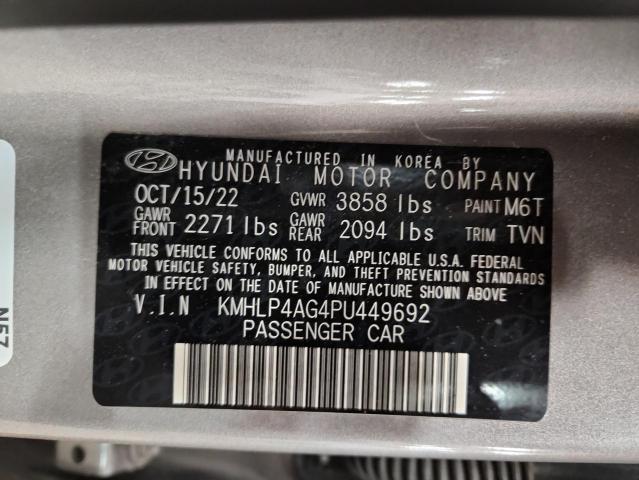 2023 HYUNDAI ELANTRA LI KMHLP4AG4PU449692