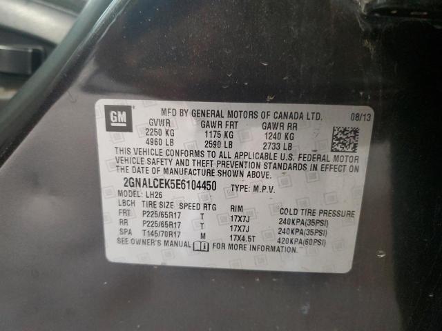 2014 CHEVROLET EQUINOX LT - 2GNALCEK5E6104450