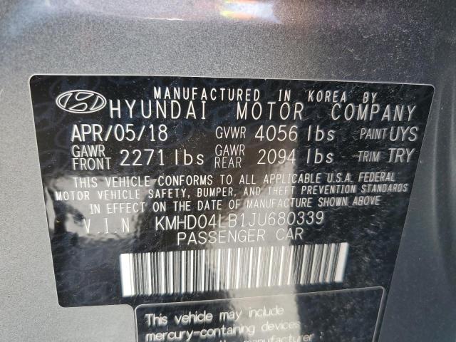2018 HYUNDAI ELANTRA SP KMHD04LB1JU680339