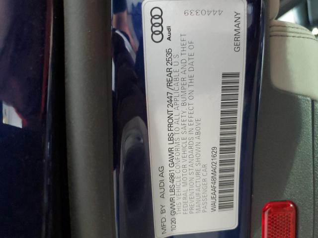 2021 AUDI A4 PREMIUM - WAUEAAF48MA021629