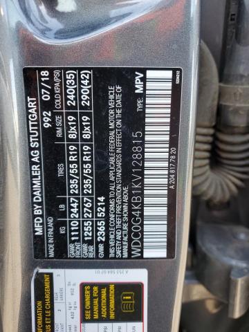 2019 MERCEDES-BENZ GLC 300 4M - WDC0G4KB1KV128815