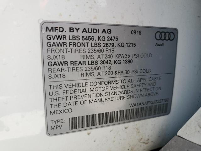 2018 AUDI Q5 PREMIUM - WA1ANAFY2J2227182