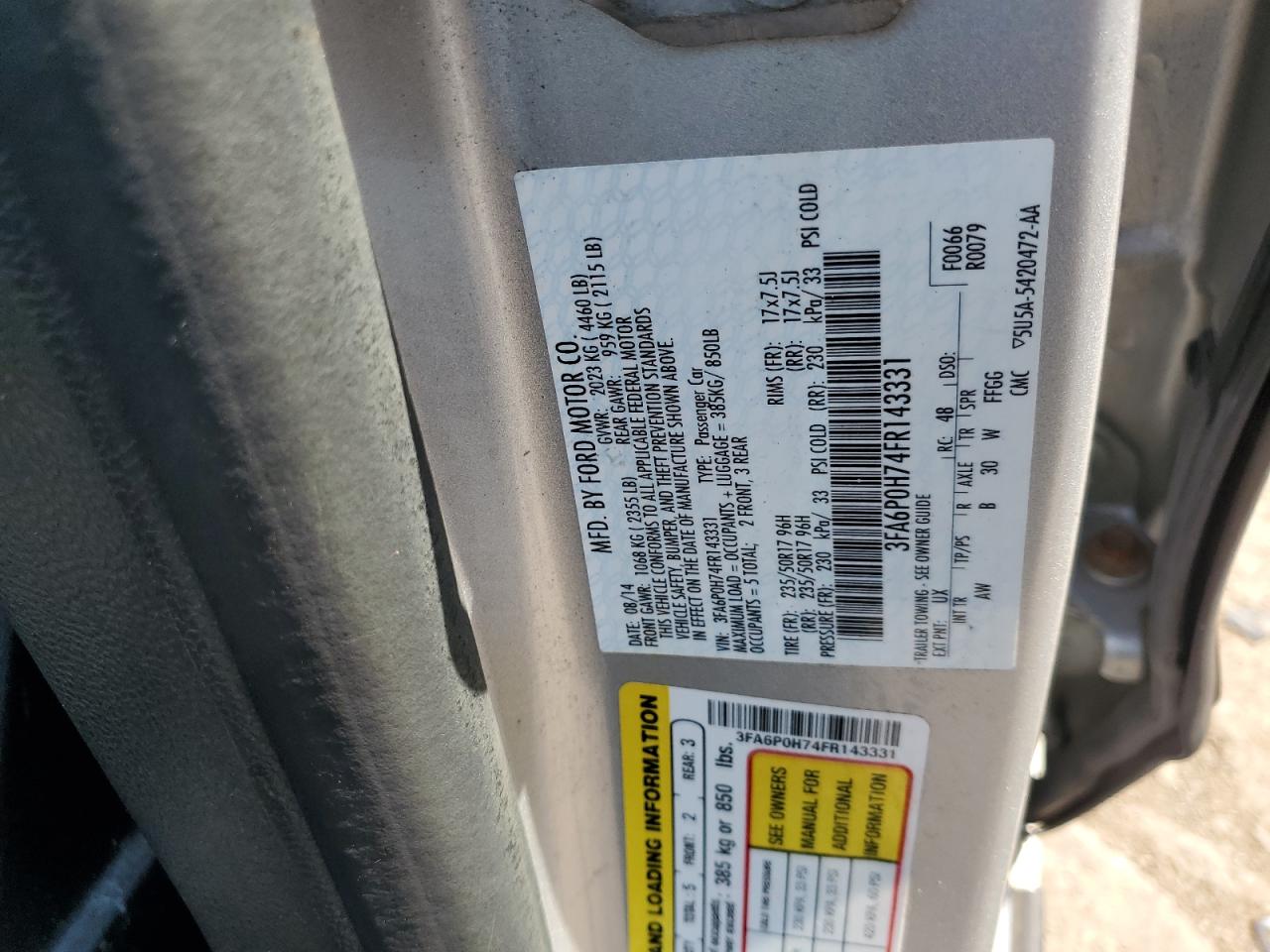 Ford Fusion se 2015